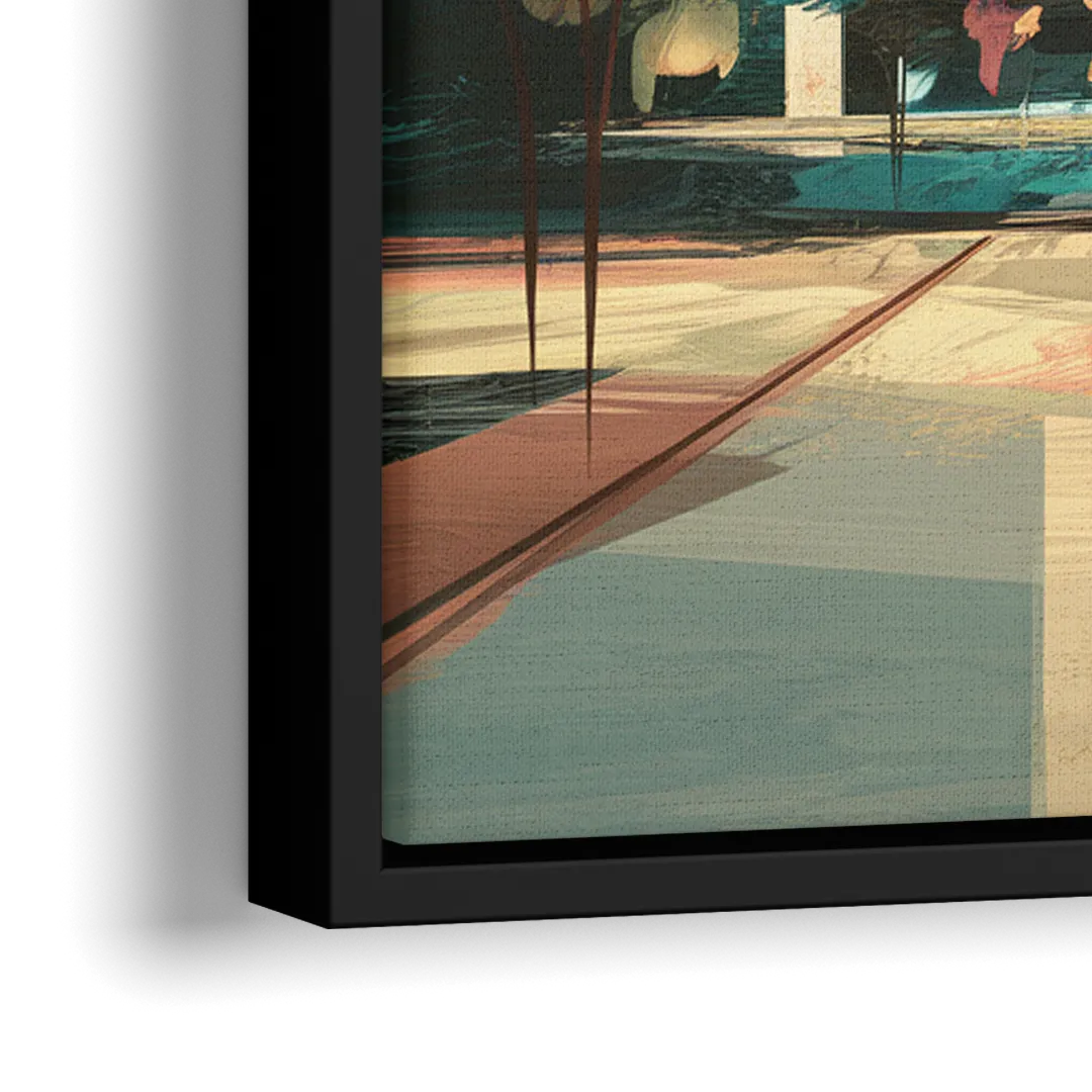 Dallas Arts District - Close-Up Black Frame Canvas