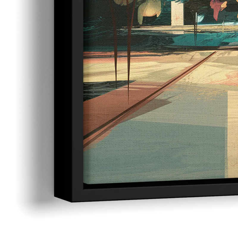 Dallas Arts District - Close-Up Black Frame Canvas