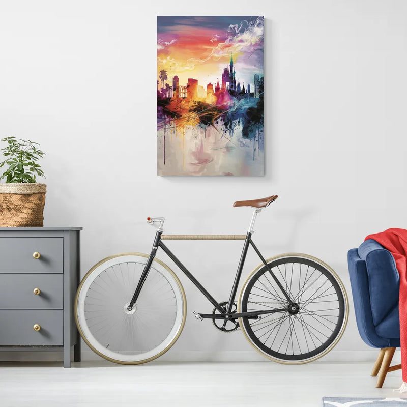 Orlando Skyline at Sunset - Canvas Wall Art Living Room