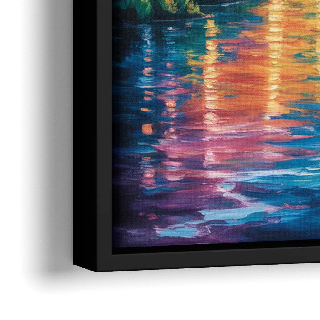 Niagara Falls Nature Trail - Close-Up Black Frame Canvas