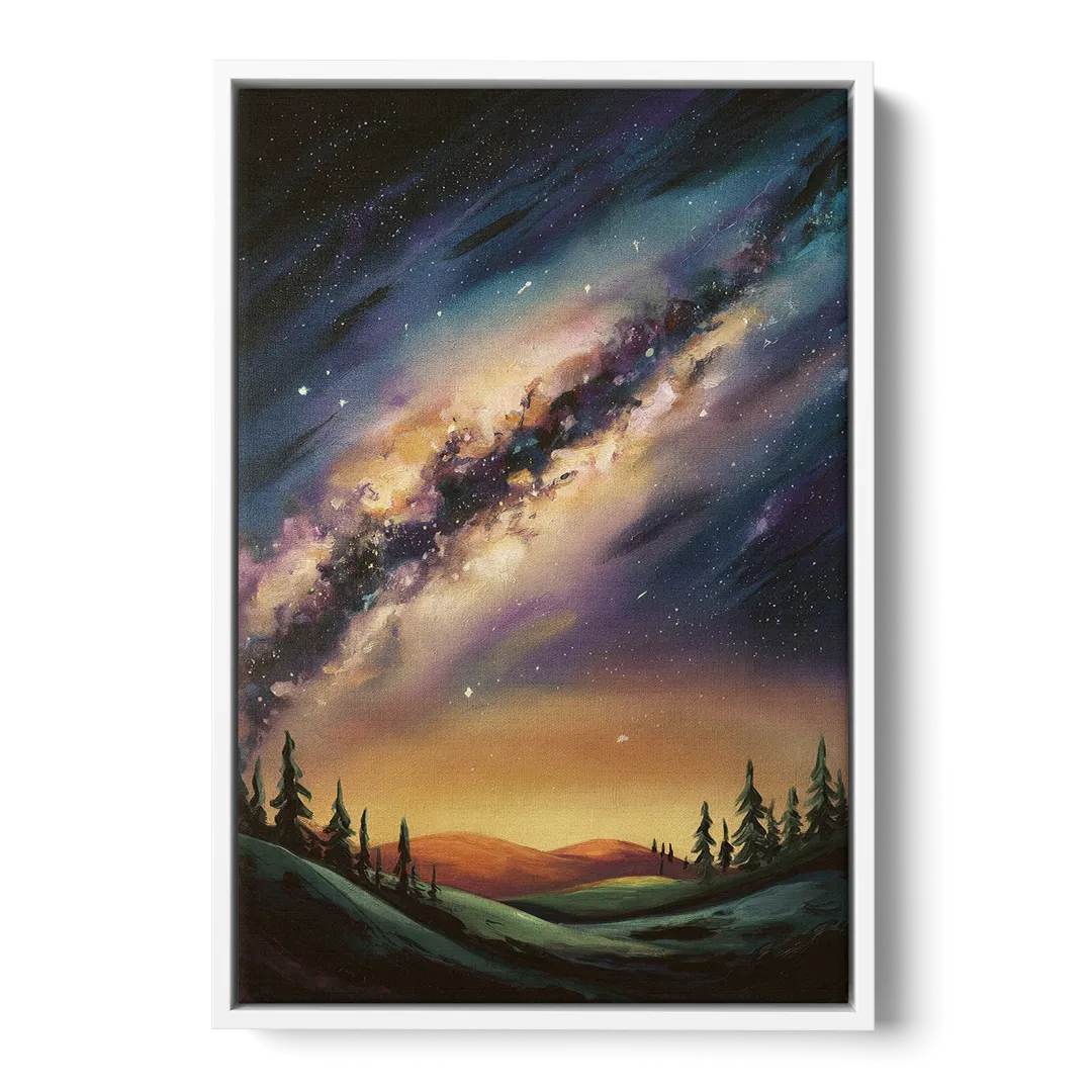 Huntsville Night Sky Astronomy - White Frame Canvas