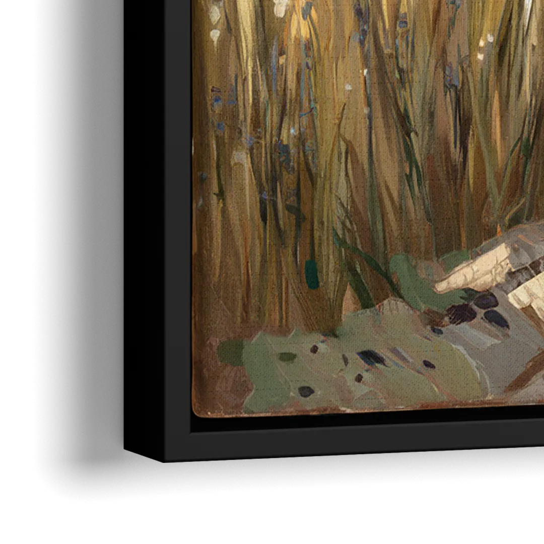 Burlington Rustic Charm - Close-Up Black Frame Canvas