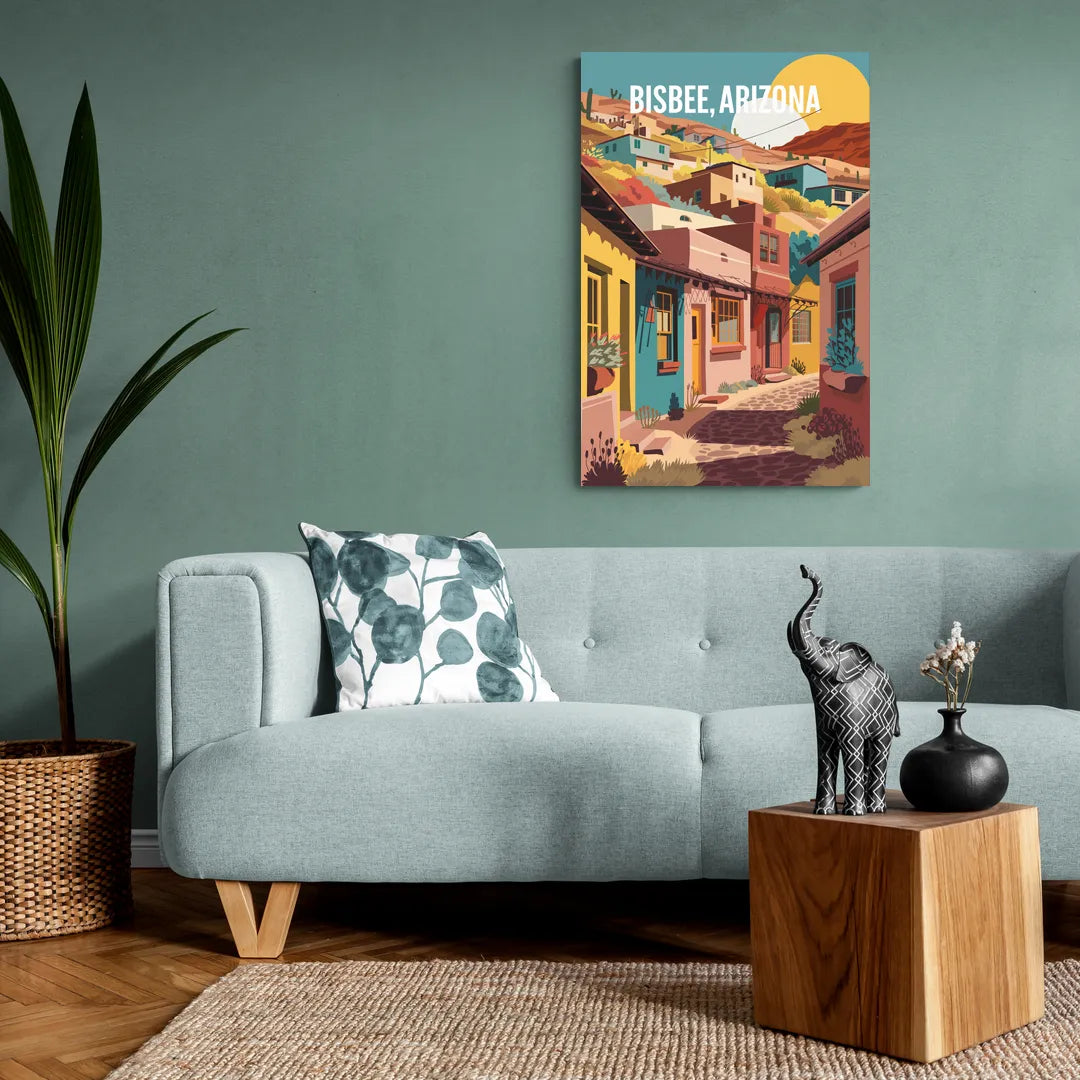 Bisbee Artistic Alleyways - Canvas Wall Art Living Room