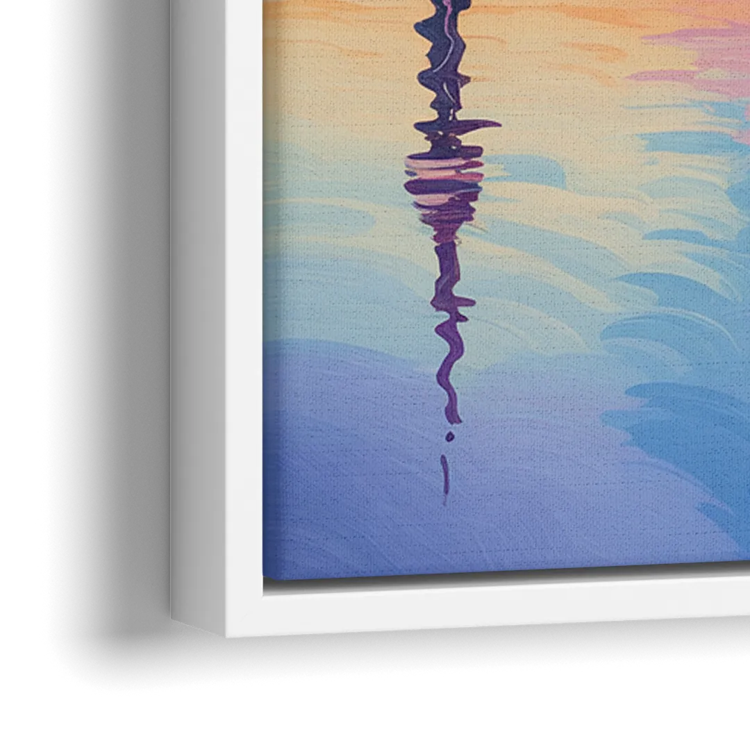 Toronto Skyline Evening Glow - Close-Up White Frame Canvas