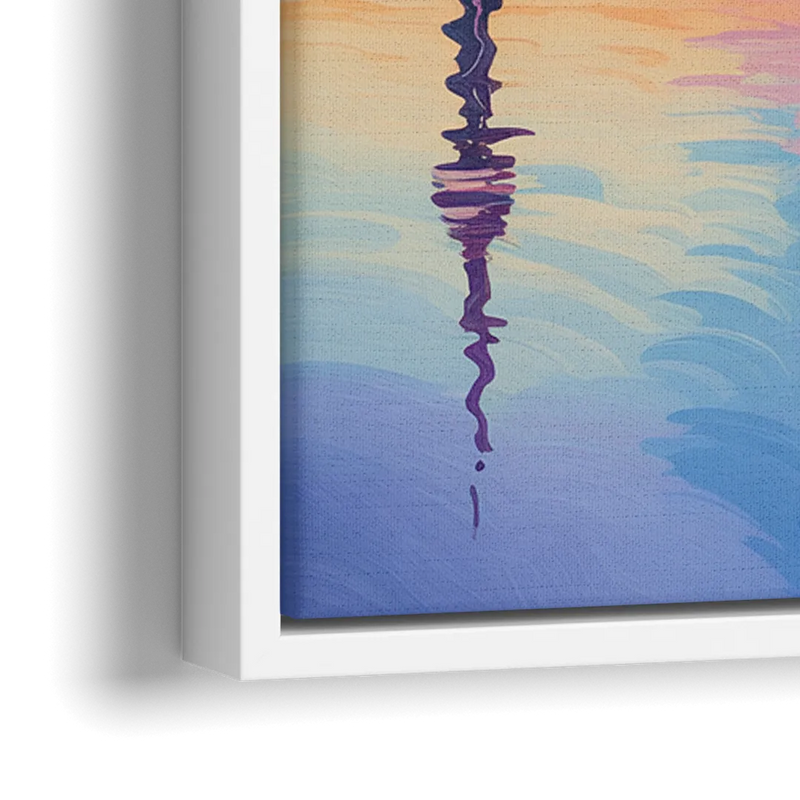 Toronto Skyline Evening Glow - Close-Up White Frame Canvas