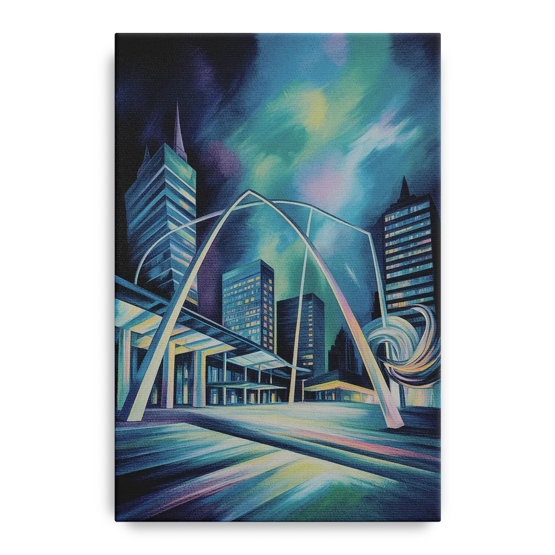 Nathan Phillips Square Night Lights - Canvas Wall Art