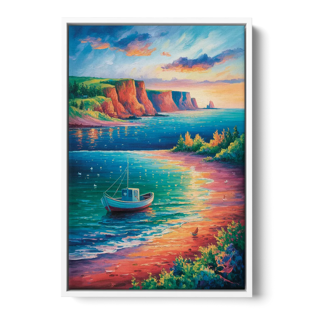 PEI Coastal Charm - White Frame Canvas