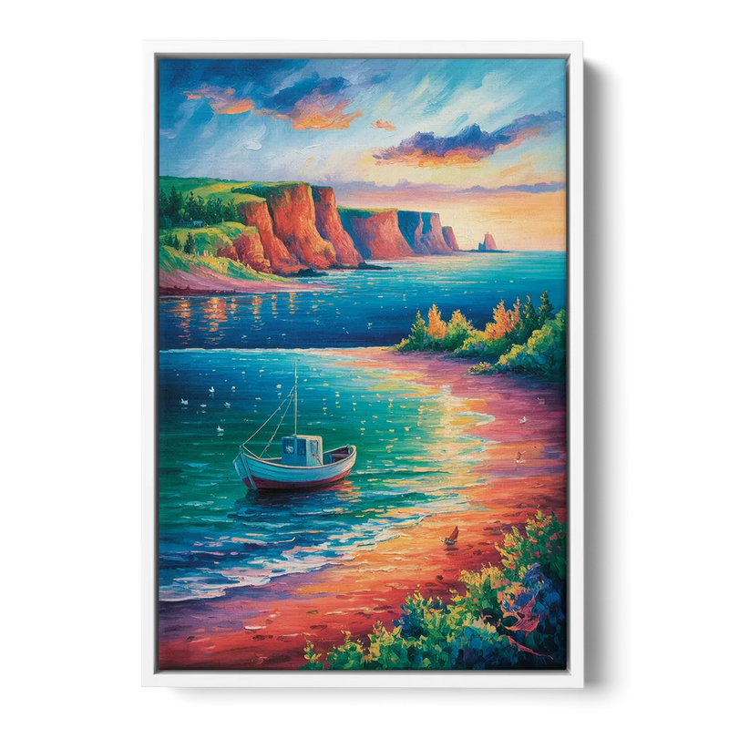 PEI Coastal Charm - White Frame Canvas