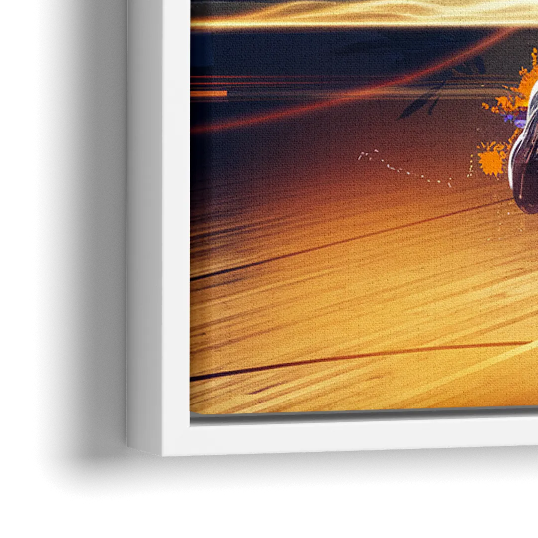 Phoenix Suns Basketball Spirit - Close-Up White Frame Canvas