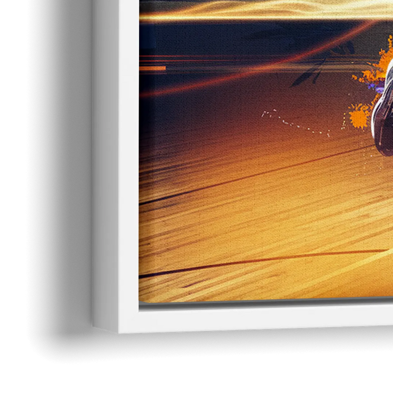 Phoenix Suns Basketball Spirit - Close-Up White Frame Canvas