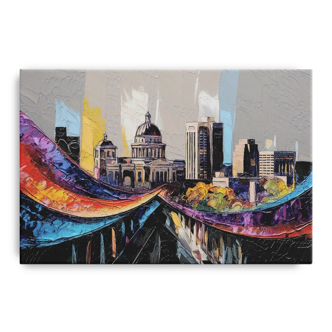 Des Moines Historic Landmarks - Canvas Wall Art