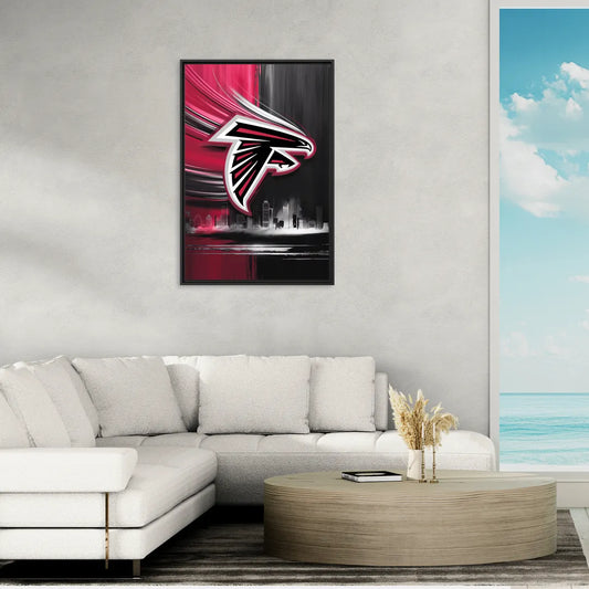 Atlanta Falcons Fans Tribute - Living Room Black Frame Canvas