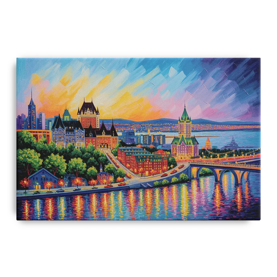 Quebec City Cityscape - Canvas Wall Art