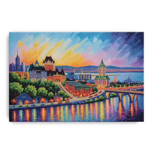Quebec City Cityscape - Canvas Wall Art