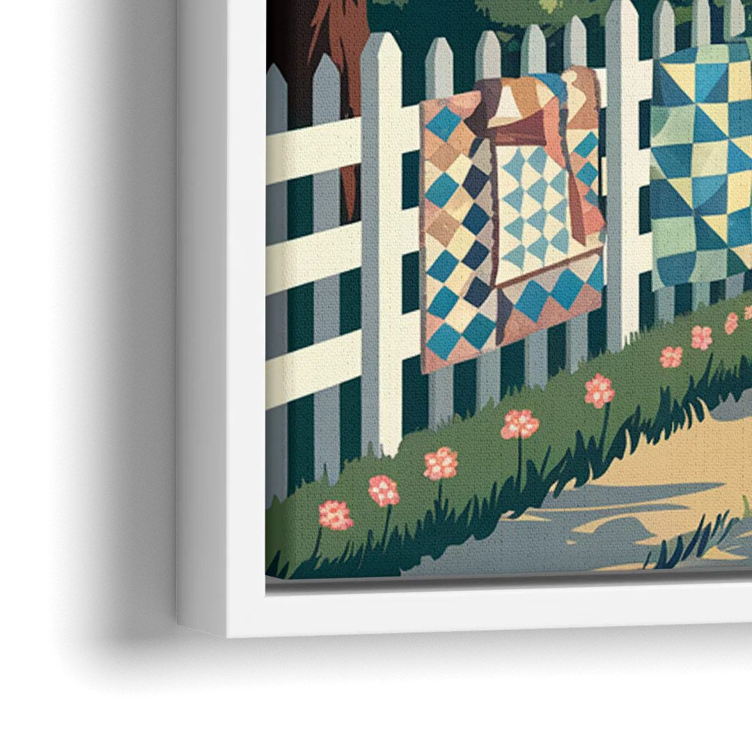 Lancaster Amish Farmlands Experience - Close-Up White Frame Canvas