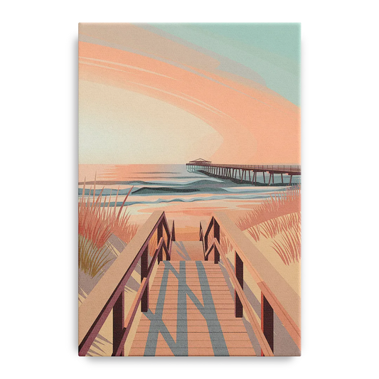 Myrtle Beach Boardwalk Views - Canvas Wall Art