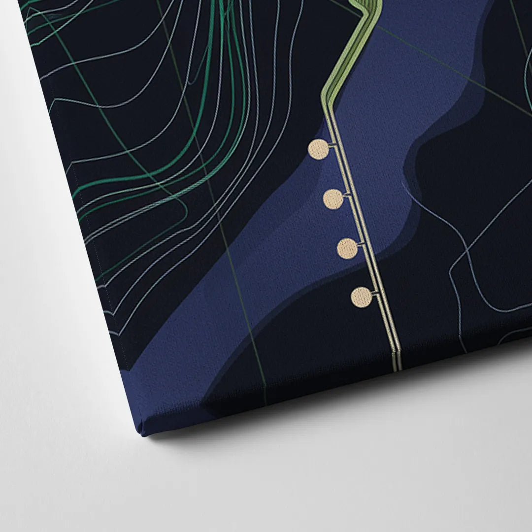 New York City Subway Map Canvas Close Up