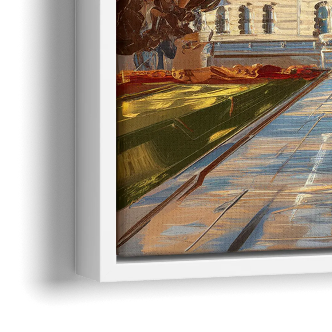 Springfield State Capitol - Close-Up White Frame Canvas