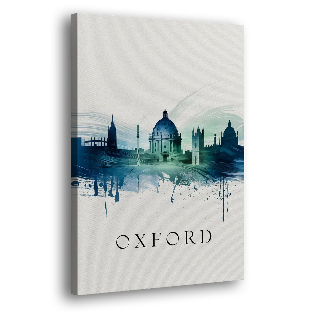 Oxford Skyline Panorama - Canvas Print Art Sides