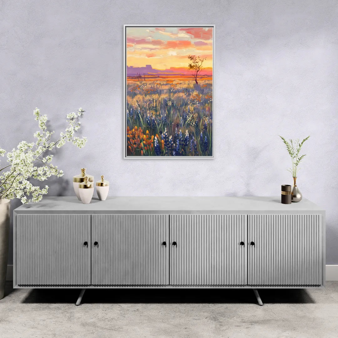 Lubbock West Texas Horizon - Living Room White Frame Canvas