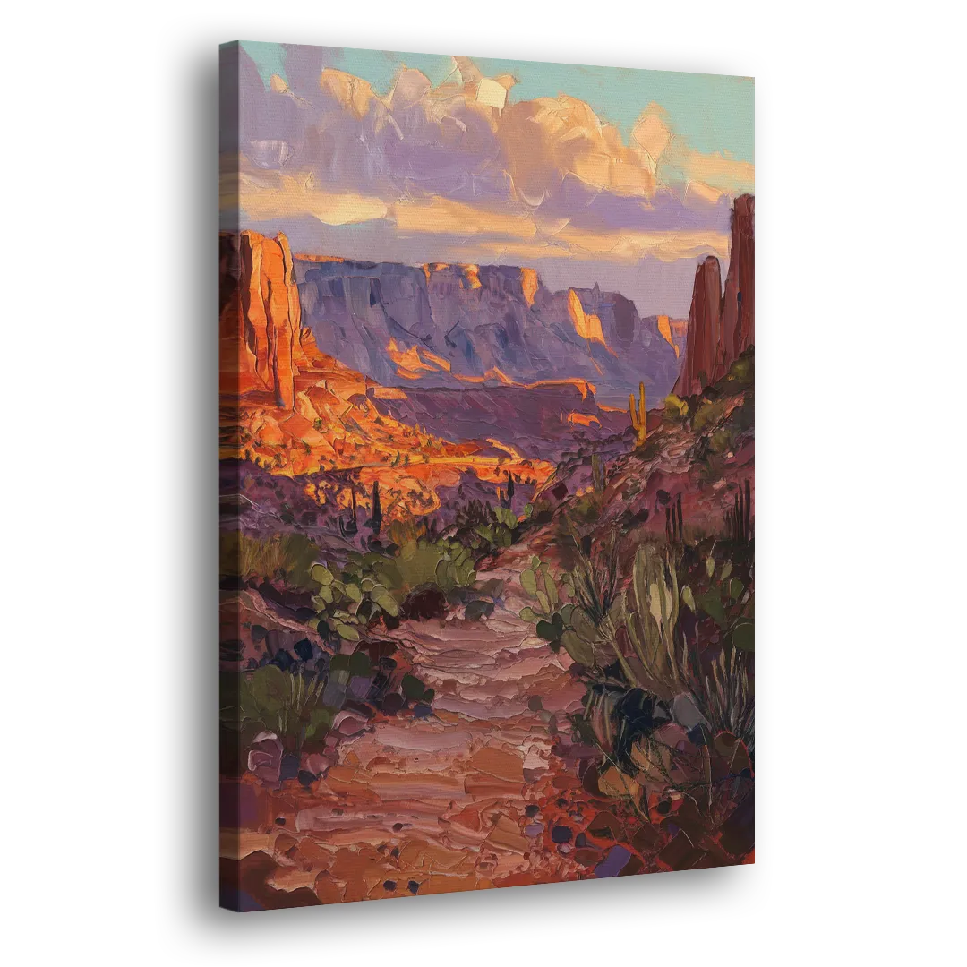 Mesa Arizona Trails - Canvas Print Art Sides