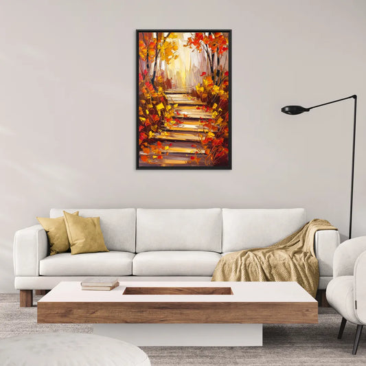 Madison Arboretum Trails - Living Room Black Frame Canvas