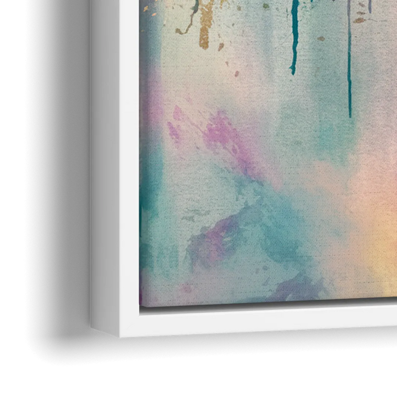 Richmond Skyline Glow - Close-Up White Frame Canvas