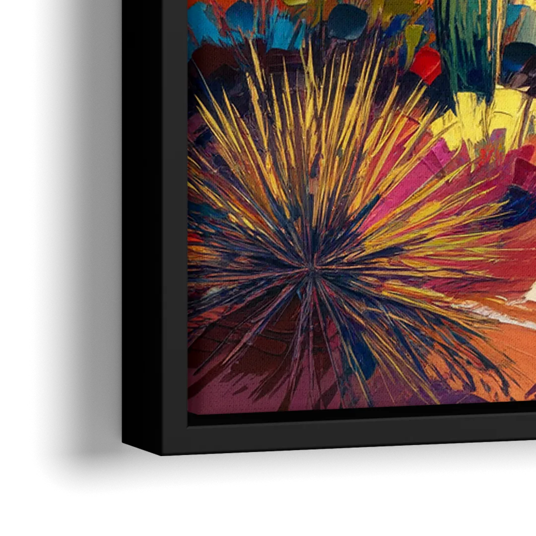 Chandler Vibrant Southwest - Close-Up Black Frame Canvas