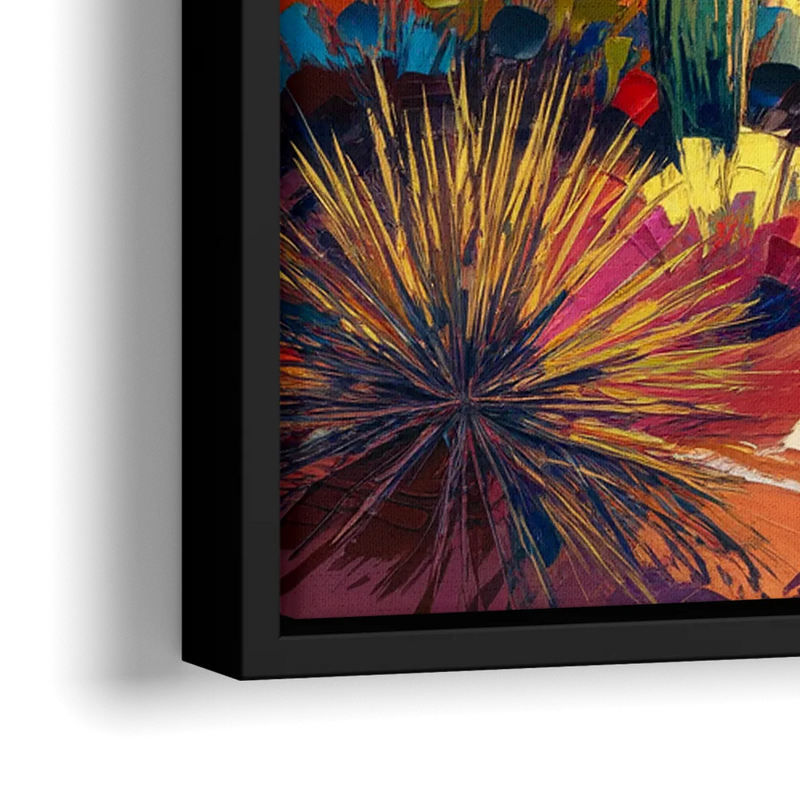 Chandler Vibrant Southwest - Close-Up Black Frame Canvas