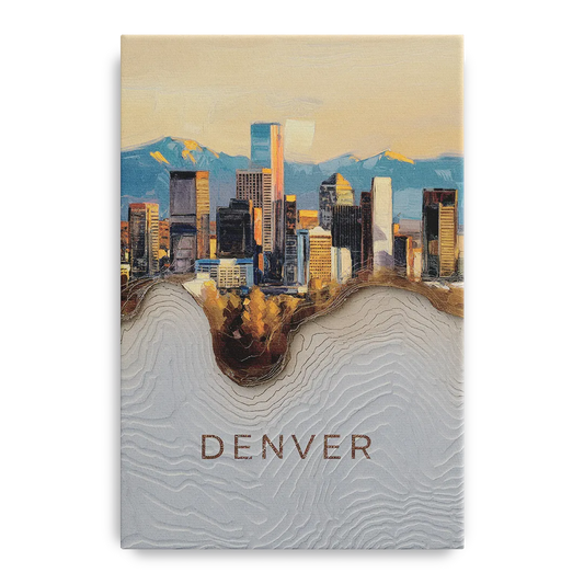 Denver Mile High Perspective - Canvas Wall Art