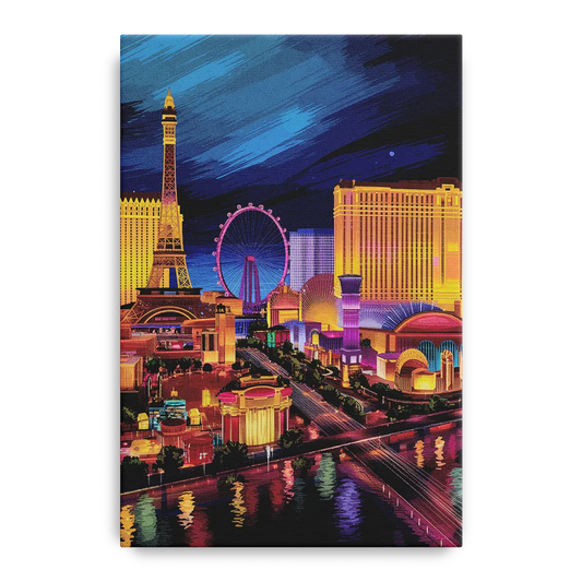 Las Vegas Skyline Panorama - Canvas Wall Art