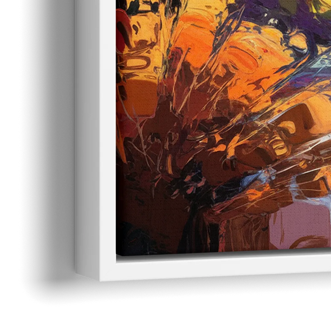 Phoenix Vibrant Urban Desert - Close-Up White Frame Canvas