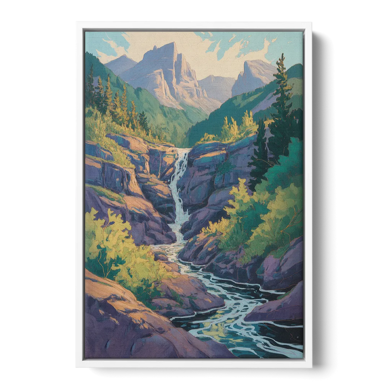 Geological Wonders - White Frame Canvas