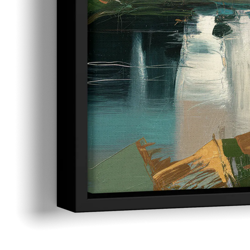 Augusta Iconic Bridge View - Close-Up Black Frame Canvas