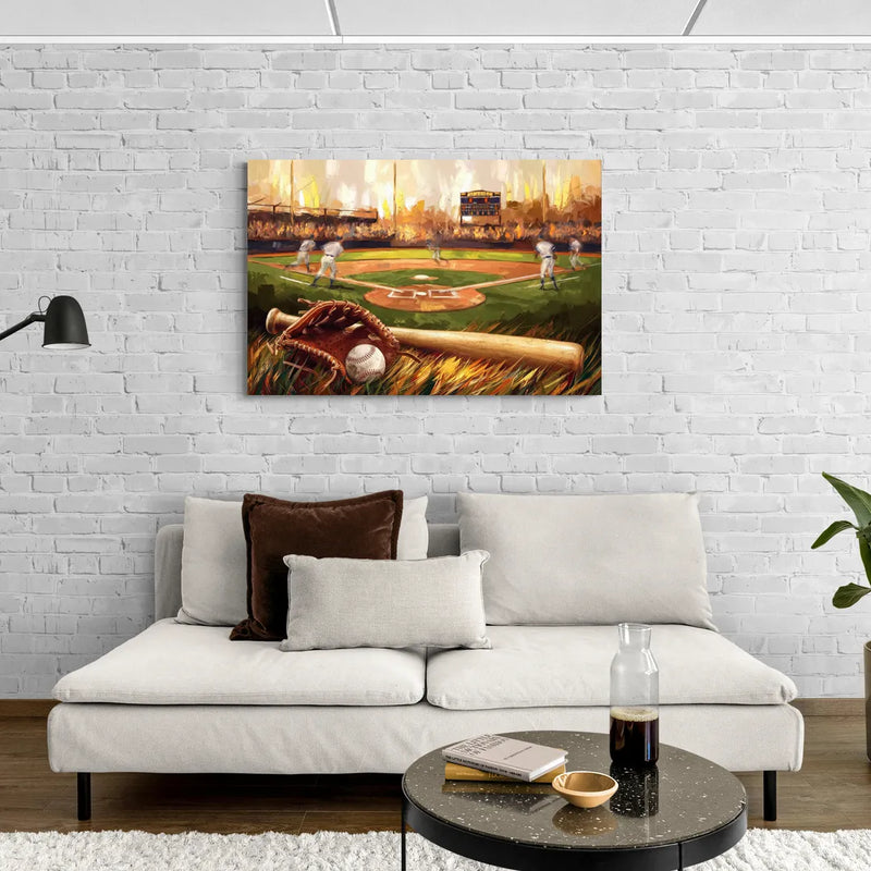 Greensboro Baseball Heritage - Canvas Wall Art Living Room