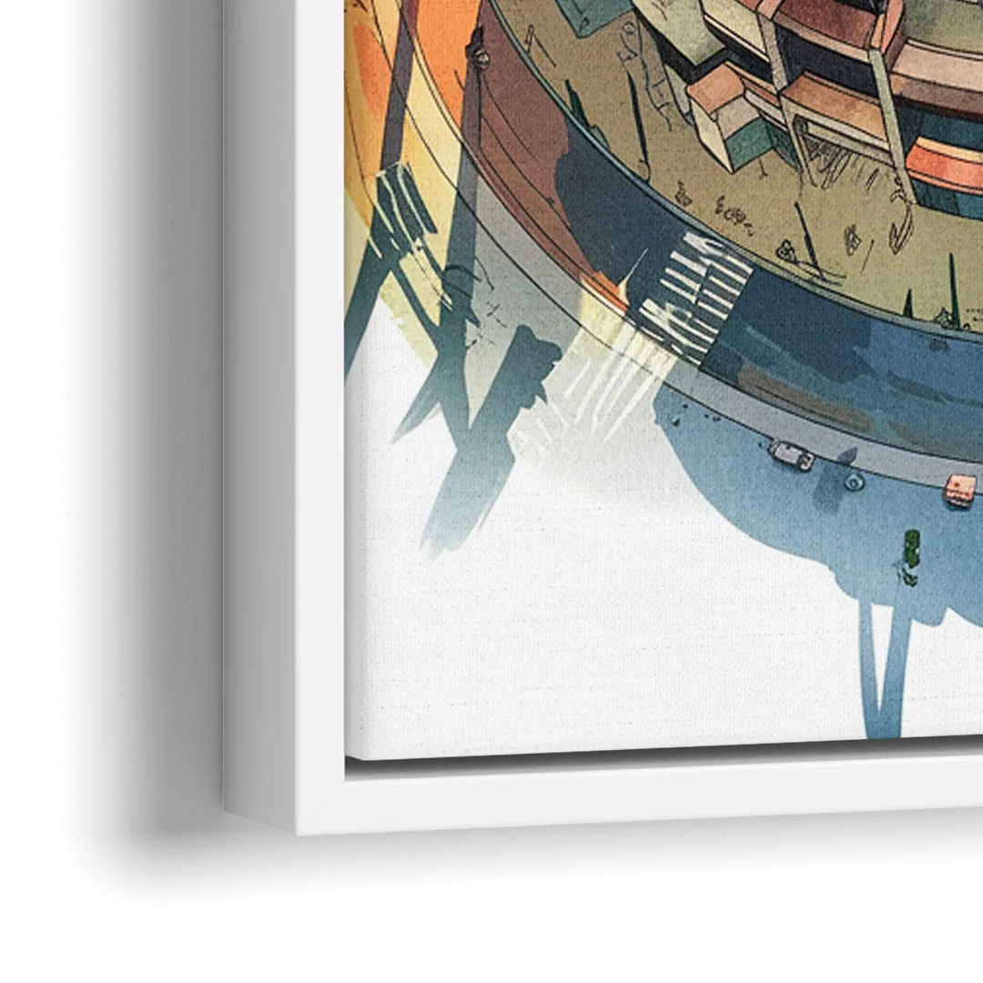 Charlotte FC Stadium View - Close-Up White Frame Canvas