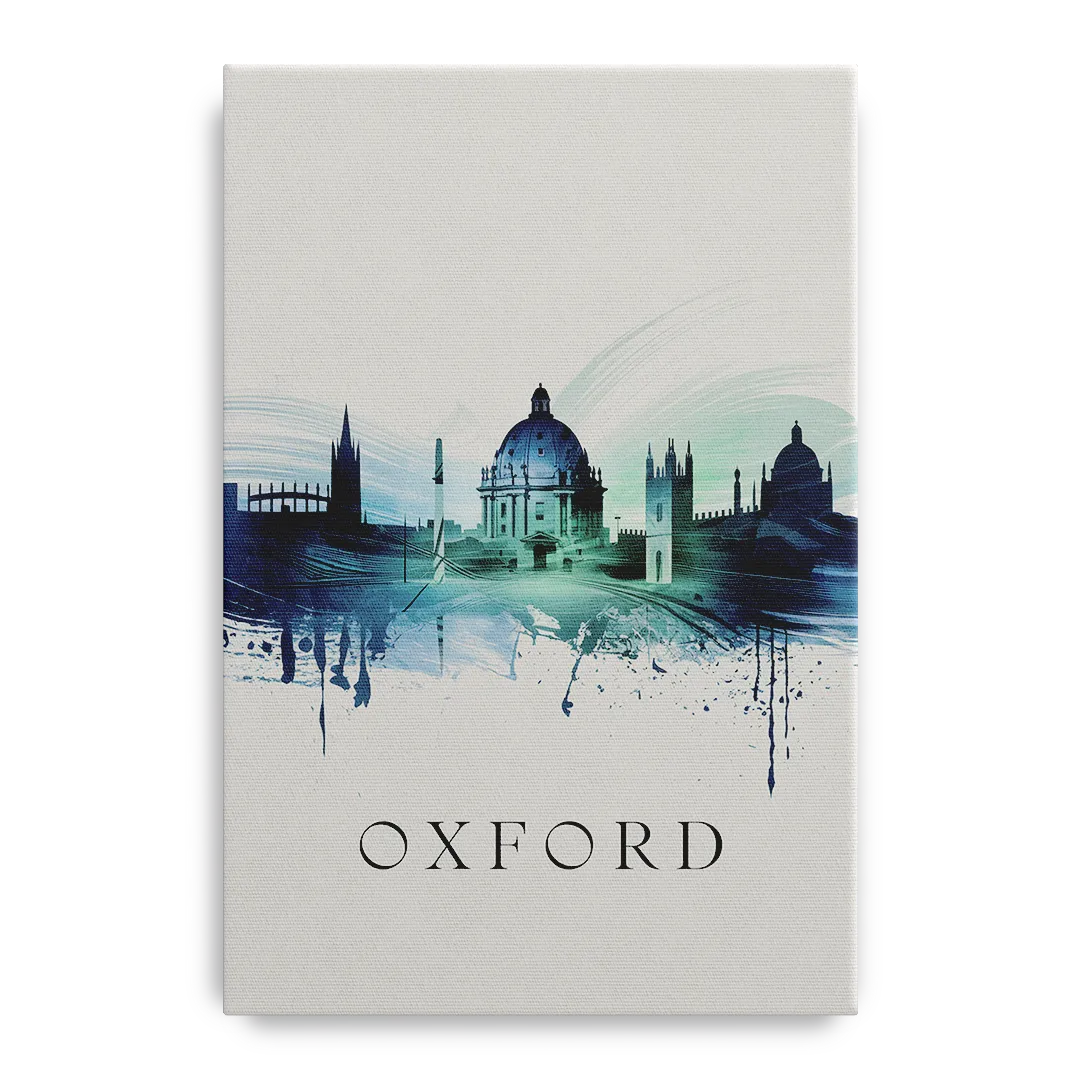 Oxford Skyline Panorama - Canvas Wall Art