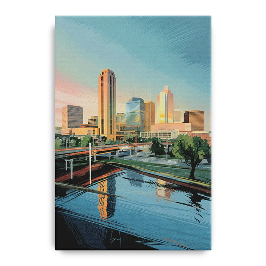 Oklahoma City Modern Architecture - Canvas Wall Art