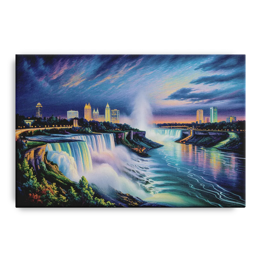 Niagara Night Skyline - Canvas Wall Art