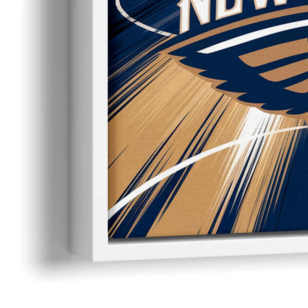 New Orleans Pelicans Team Pride - Close-Up White Frame Canvas