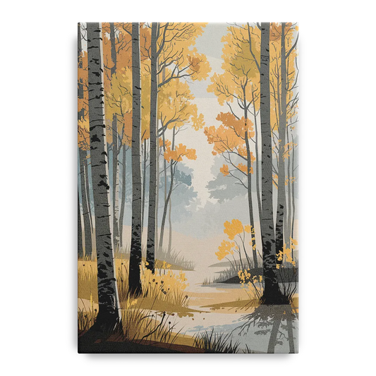 Aspen Tranquil Woodland - Canvas Wall Art