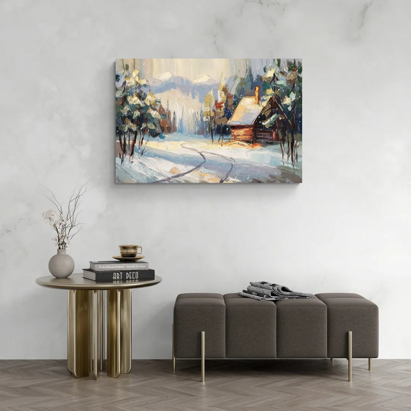Gatlinburg Winter Wonderland - Canvas Wall Art Living Room