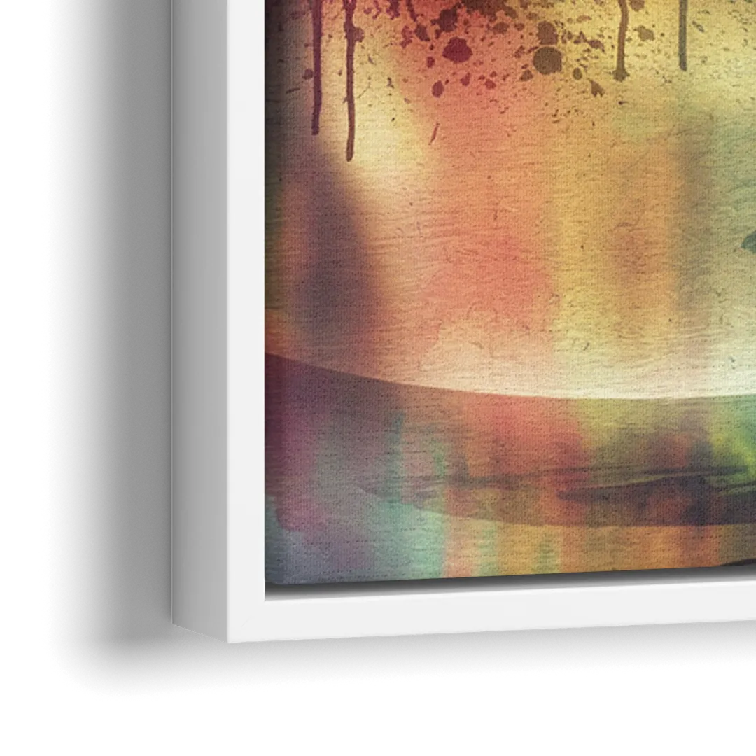 Buffalo Skyline and River - Close-Up White Frame Canvas