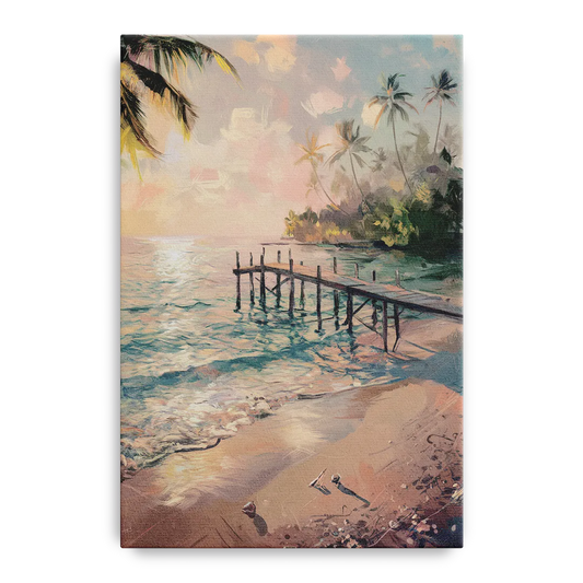 Seaside Tranquil Waters - Canvas Wall Art