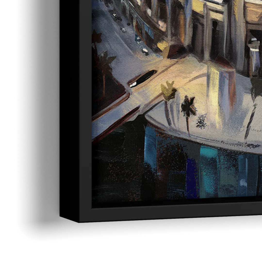Los Angeles Dodgers Stadium - Close-Up Black Frame Canvas