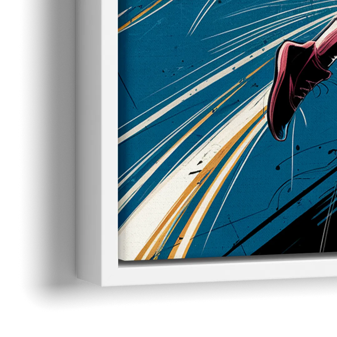 Irving Basketball Dreams - Close-Up White Frame Canvas