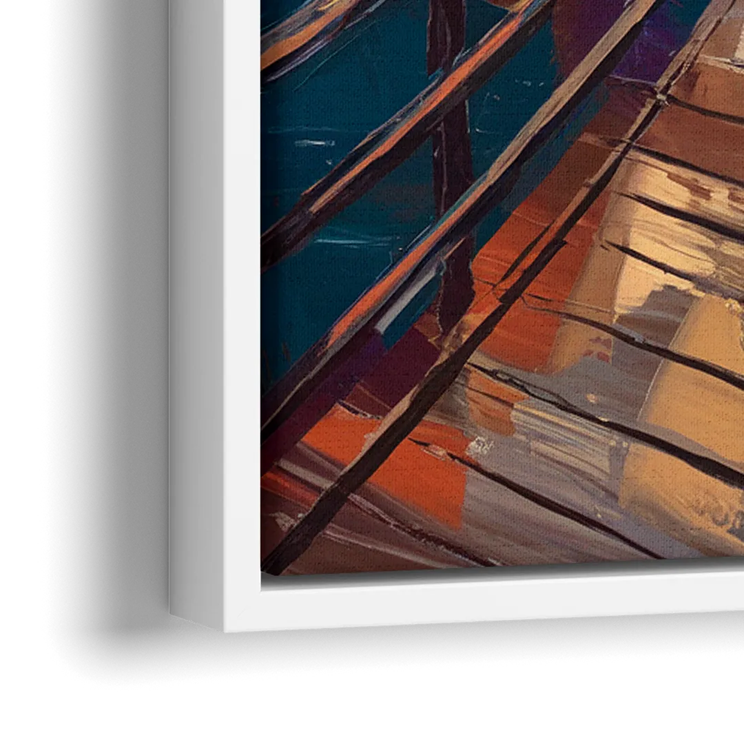 San Diego Boardwalk Scenes - Close-Up White Frame Canvas