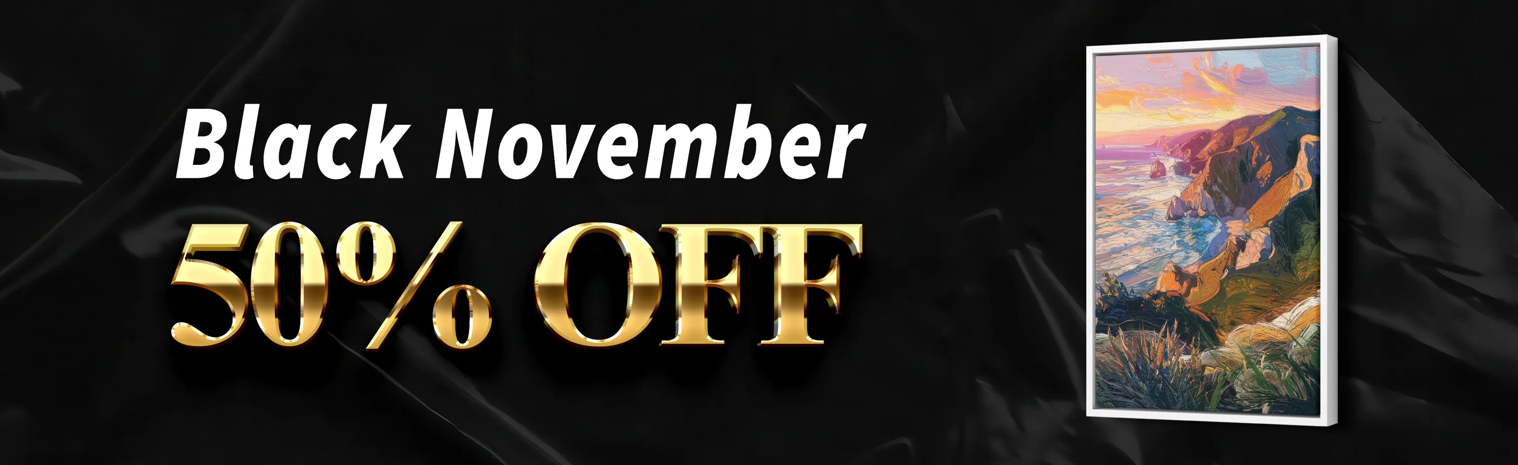 Wall Art Canvas Black November