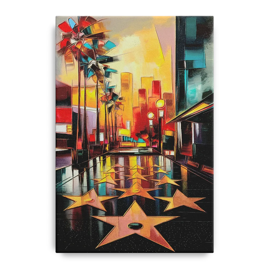 Los Angeles Hollywood Walk of Fame Iconic - Canvas Wall Art