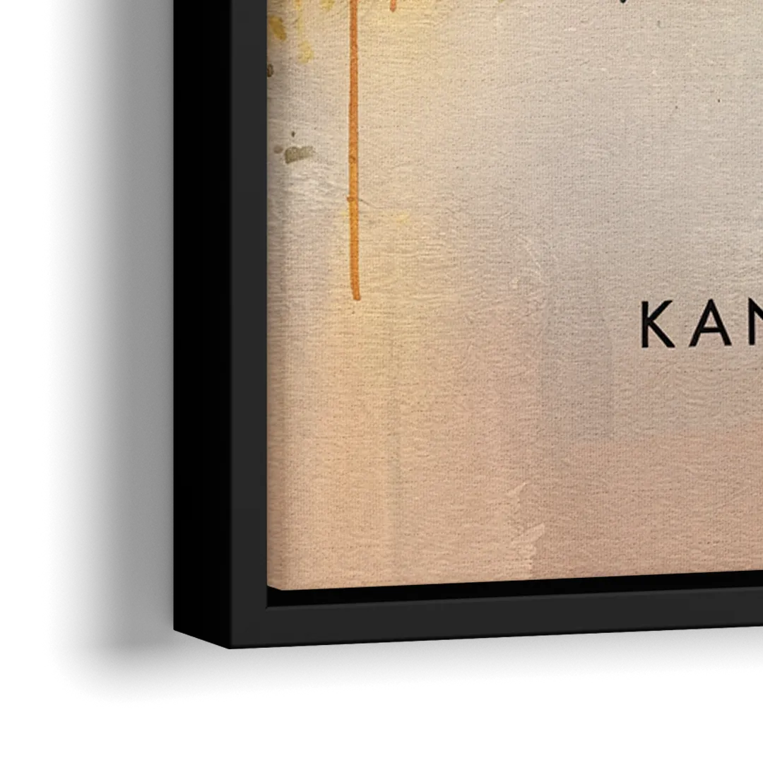 Kansas City Artistic Skyline - Close-Up Black Frame Canvas